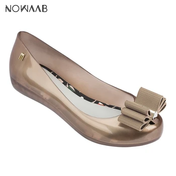 

Melissa Bow 2019 Women Flat Sandals Brand Melissa Shoes For Women Jelly Sandals Female Jelly Shoes