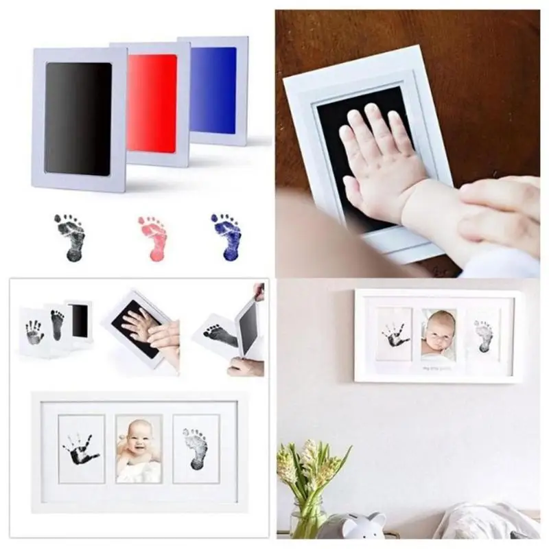 Baby font b Care b font Non Toxic Baby Handprint Footprint Imprint Kit Baby Souvenirs Casting