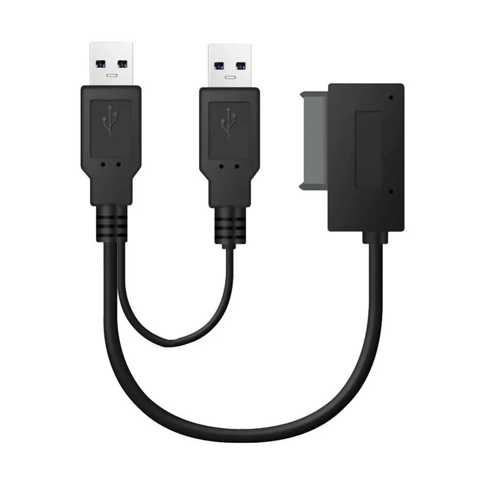 50cm USB2.0 to 6+7 13Pin Slimline Slim SATA Cable External For Laptop CD-ROM DVD-ROM Backwardly com