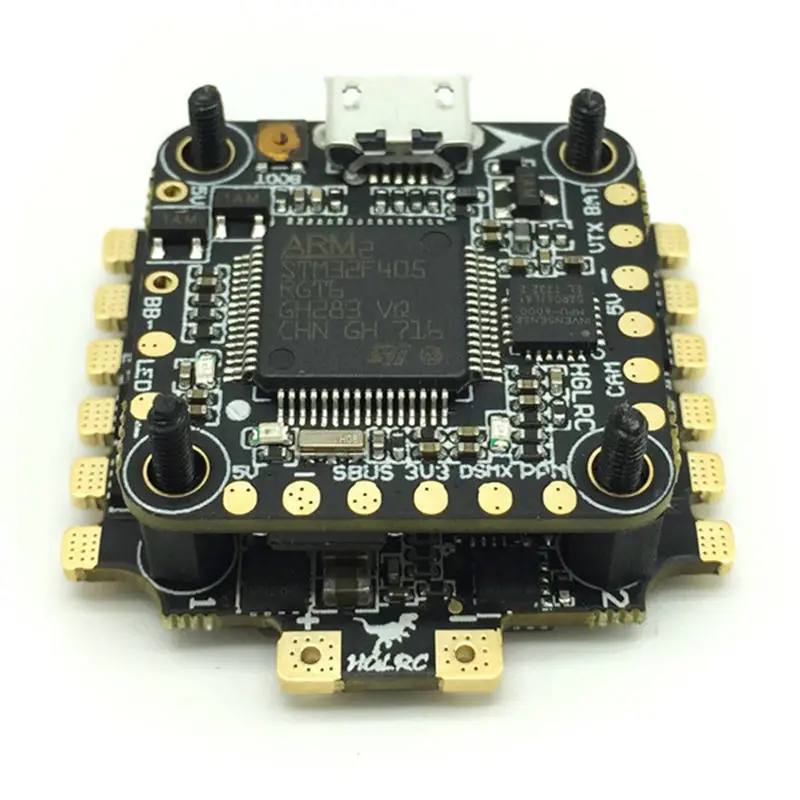 HGLRC XJB F438 Flytower Micro F4 Контроллер полета AIO OSD BEC& 33A 4 в 1 BLheli_S DShot600 ESC