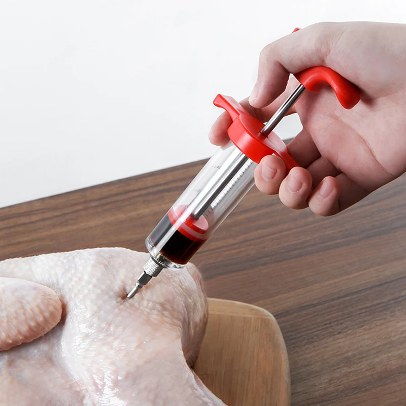 

Multi - function Condiment syringe flavoring condiment red wine syringe meat injectors 21.5*7*3.5CM
