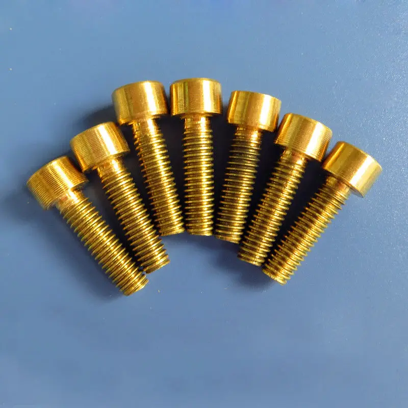 M8x16mm (10pcs) Brass Allen Screw Hex Socket Cap Head Screws SHCS Bolt