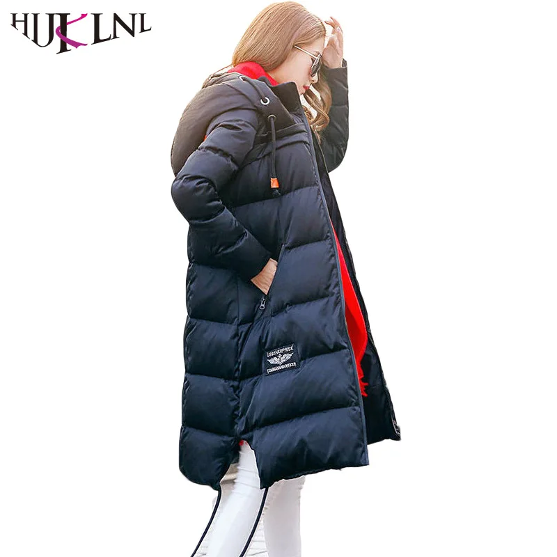 HIJKLNL 2017 Hot Sale Down Jacket Women Winter Down Coats Thick Ladies Warm Hooded Outwear Slim Parkas Casacos Femininos HB419