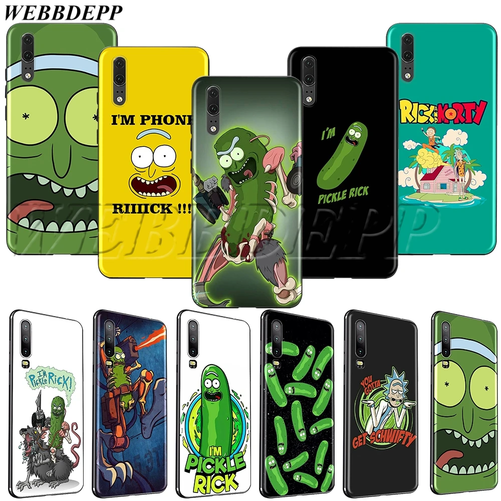 

WEBBEDEPP Rick Morty Pickle Cute TPU soft case for Huawei Mate Nova 2 2i 3 3i 4 10 20 30 Lite Pro