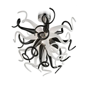 

LED Excellent White Colored Hand Blown Style Murano Glass Chandelier Lighting