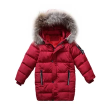 Зимние плотные теплые длинные пальто для мальчиков-подростков 4-14 лет, детская повседневная верхняя одежда с капюшоном, модная осенняя одежда для мальчиков, топы в школьном стиле