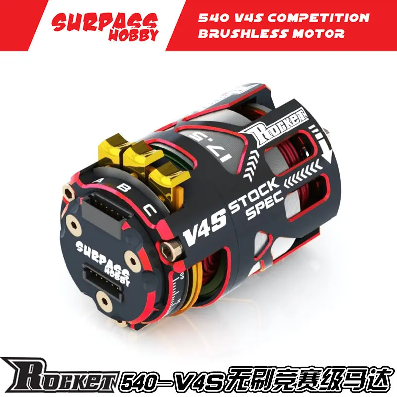 

SURPASS HOBBY 540 3.175mm Shaft Sensored Brushless Motor V4S Rocket Brushless 2 Sensor for 1/10 RC Racing Car Remote Control Toy