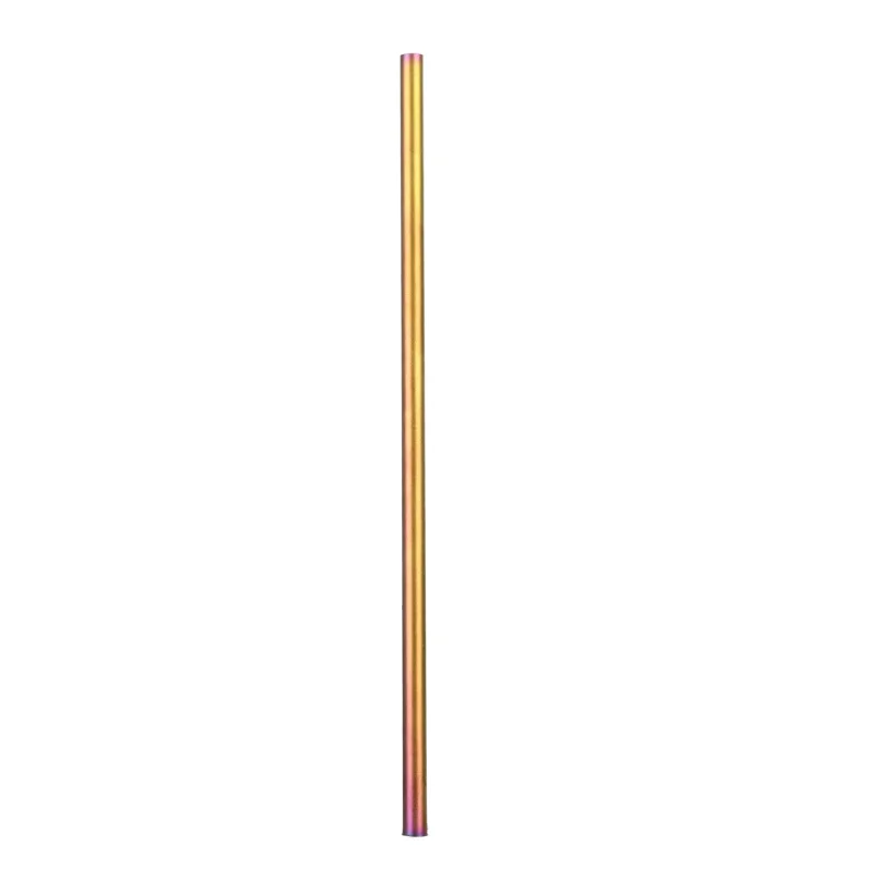 Titanio portátil pajas + cepillo limpio titanio curva paja cocina al aire libre Camping potable familia senderismo Regalo De vacaciones paja