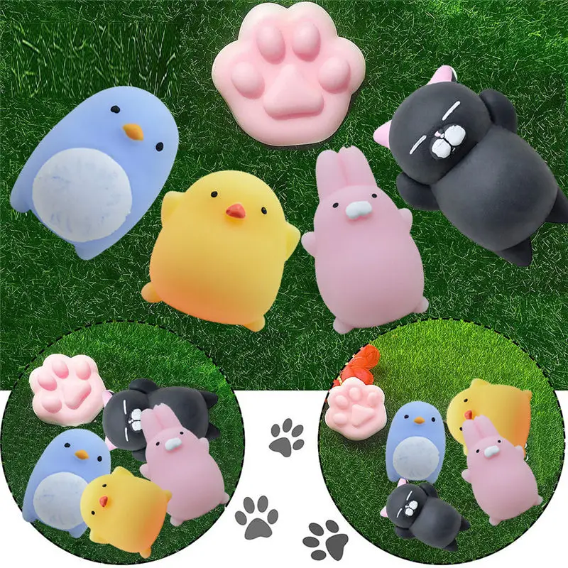

Kawaii Toy Stress Reliever Decor Antistress toy Funny Animals Squeeze Gadget Cute Mochi Squishy Cat Squeeze Healing Fun Kids #36