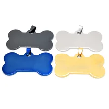 Собачья кость, собачья марка, нержавеющая сталь, черная пустая собачья марка, глянцевая военная медаль, подвеска, ожерелье