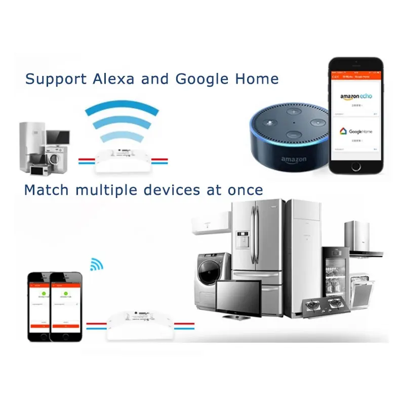 Умный дом беспроводной Wi-Fi WiFi переключатель для Amazon Alexa Echo Google Assistant Home