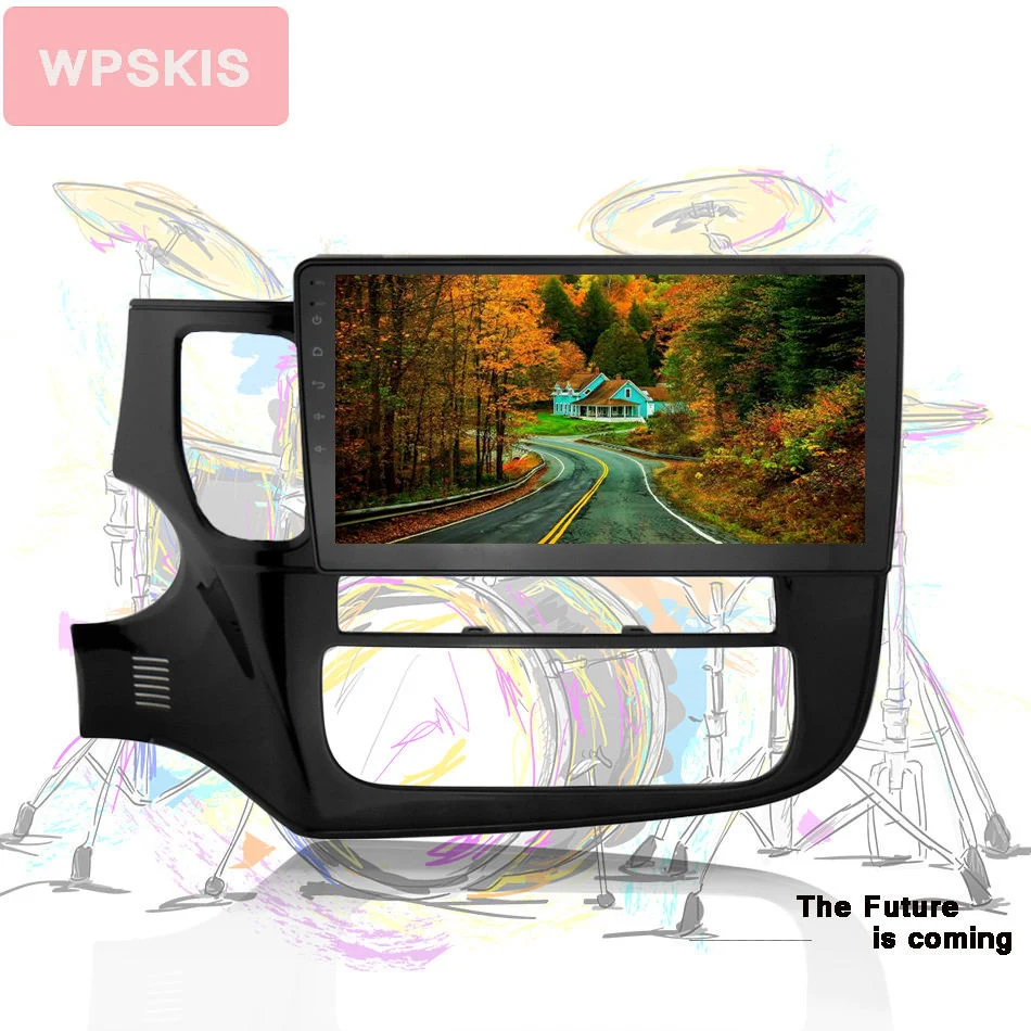  10'' touch screen Car navigation gps dvd Video player 4G WIFI for mitsubishi outlander 2016 octa co