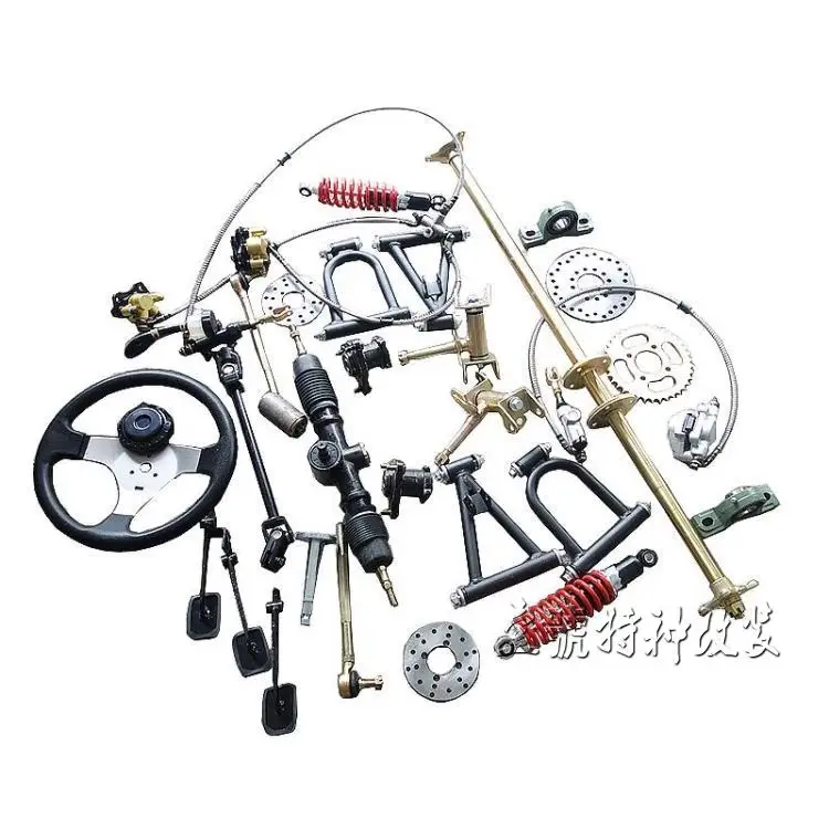 

GO KART KARTING ATV UTV Steering Rack Knuckles Tie Rod Steering Wheel Disc Rotor Sprocket Swingarms With 1M Rear Axle