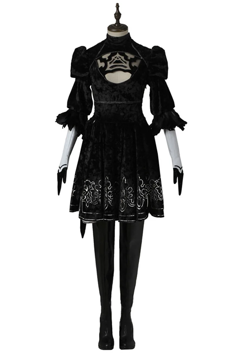 Горячая игровой НИР: автоматы YoRHa № 2 Тип B Косплэй костюм Любой размер платье аксессуары Хэллоуин одежда индивидуальный заказ полный комплект