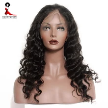 Loose Wave 130% Density Lace Front Human Hair Wigs for Black Women Brazilian Remy Hair With Baby Hair Honey Queen
