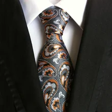 Mantieqingway Men s Ties for Suits Paisley Neck Ties Polyester Plaid Necktie Floral Gravata for Men