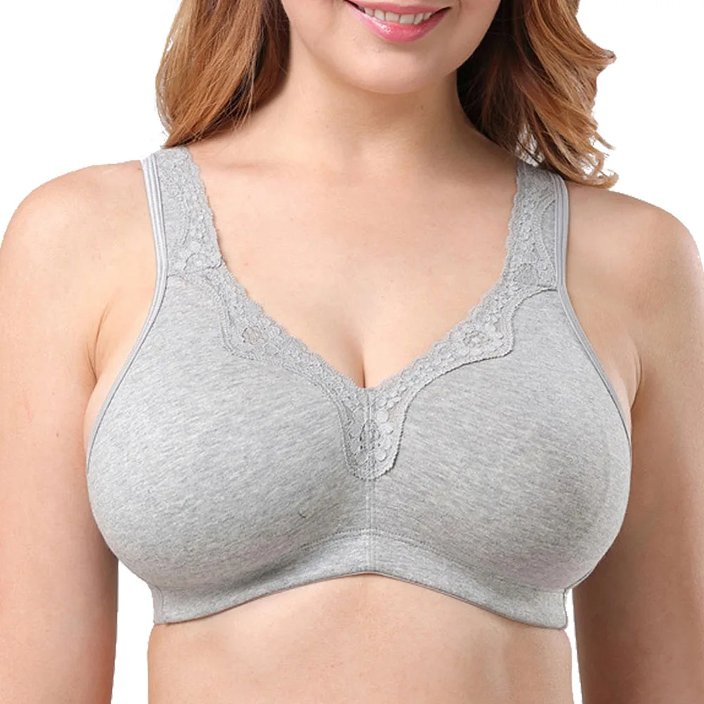  Vogue Secret Women Bra Soft Cups Wireless Full Coverage Minimizer Bras Plus Size B C D E F 36 38 40