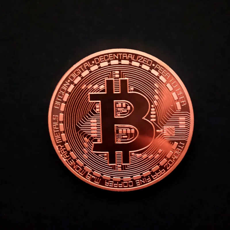 1pc Physical Bitcoins BTC With Case Gift Physical Metal Antique Imitation BTC Coin Art Collection