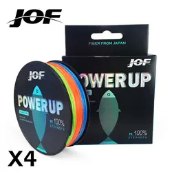 JOF Марка лески 300 м ЧП Multifilament плетеные рыба линия 4 нити 11lb-80lb ловли карпа веревка рыболовные снасти