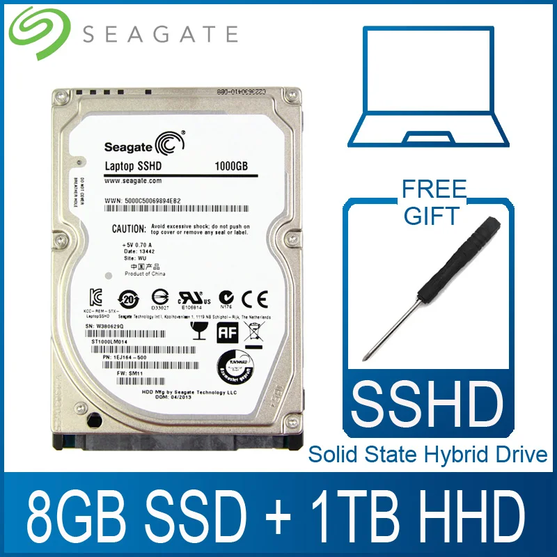 Seagate 1 TB 2.5 "Katı Hal Sürücü SSHD Dizüstü disk 8 SSD 1000 GB HDD Harddisk HD SATA III 6 Gb/s 5400 RPM 64 M Önbellek - AliExpress Bilgisayar ve