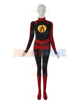 

Red Lantern Costume Hot Sale Halloween Yellow Red Strong Man Lantern Superhero Costume Cosplay Zentai Suit free shipping