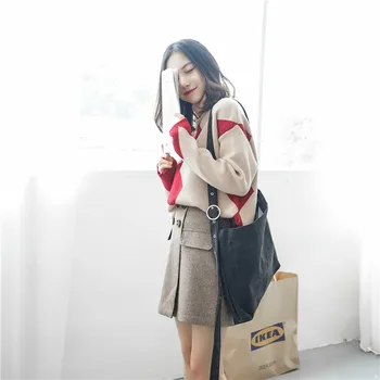 

college stye corduroy women shoulder bags solid literature crossbody bag woman thinner corduroy zipper open all match bags