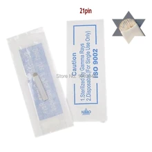 100 шт 21 иглы макияж Перманентный с ручным управлением лезвие профессиональные иглы татуировки 3D Ручная вышивка микроблейдинг