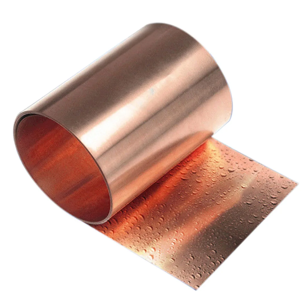 DWZ 1pc New 99.9% Pure Copper Cut Metal Sheet Foil Roll Tape 0.1*100*1000mm 33ft 39