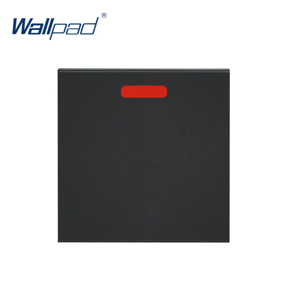 Wallpad 45 Amp 45A Кухня кондиционер настенный выключатель с Светодиодный индикатор Функция ключ для модуль всего 55*55 мм - Цвет: Black