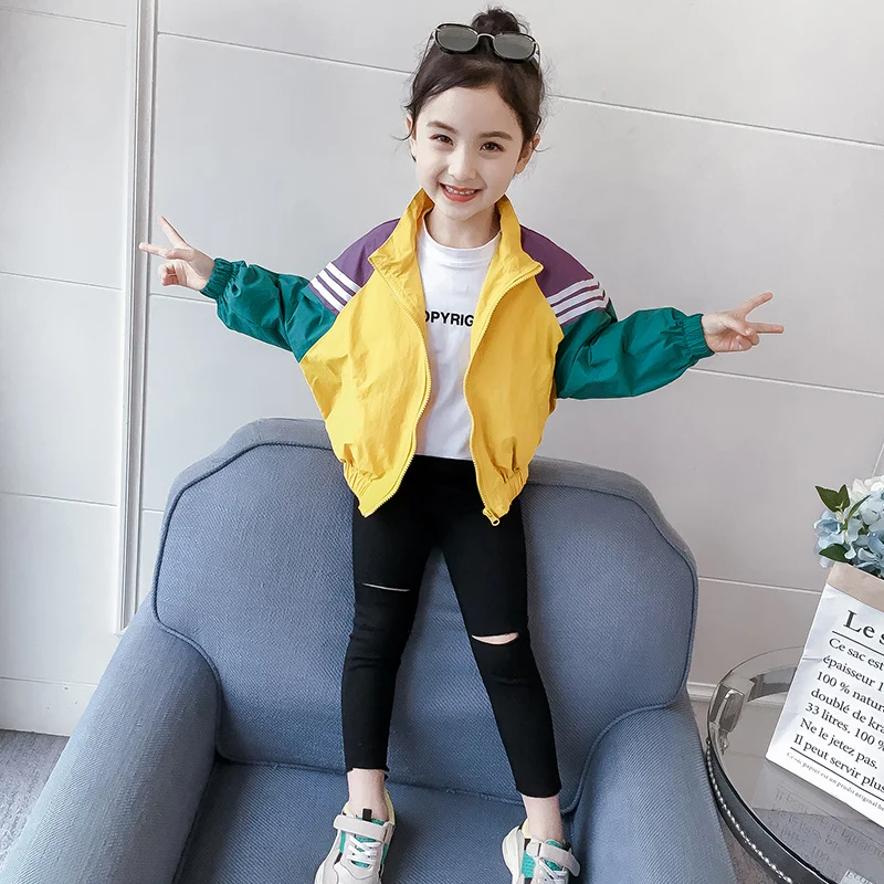 

Girls coat new spring ultra-foreign gas big boy baseball uniform net red children's clothing spring and autumn children's jacket