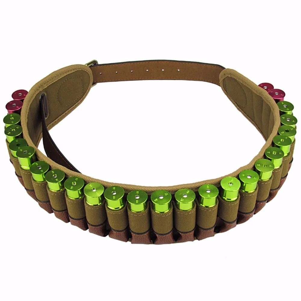 

Tourbon 25 Shot Shotgun Ammo Belt Tactical Buttstock Hunting Shell Carrier Bandolier HA061CASL-02