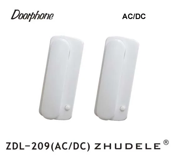 ZHUDELE ZDL-209 AC/DC(переменный/постоянный ток Интерком охранника домофона 2-провод аудио дверной телефон, легкая Самостоятельная установка, 200 м расстояние