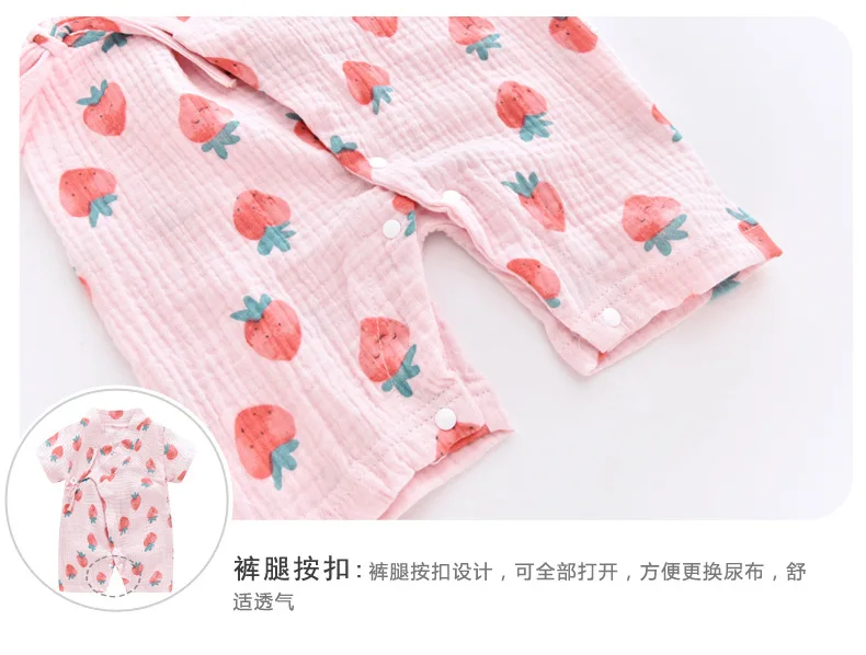 Одежда для маленьких девочек и мальчиков; Детские Кимоно; комбинезоны; японские мягкие хлопковые газовые пижамы; комбинезоны для новорожденных на свадьбу; Y685