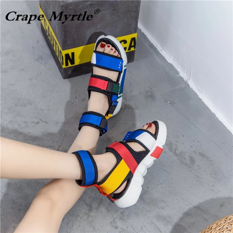 Women's Sandals 2019 Summer High Heels Sandals For Women Chunky Sandal Womens Wedge Platform Shoes Casual Summer Sandal