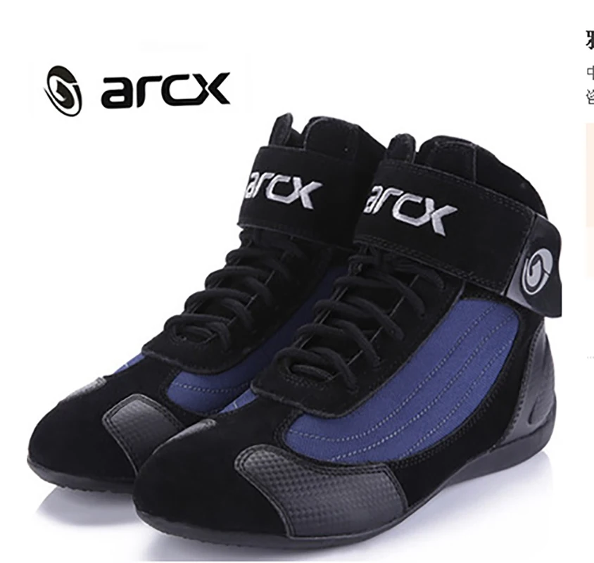 ARCX Motorcycle Leather Boots knight Off road Racing Ankle shoes ...