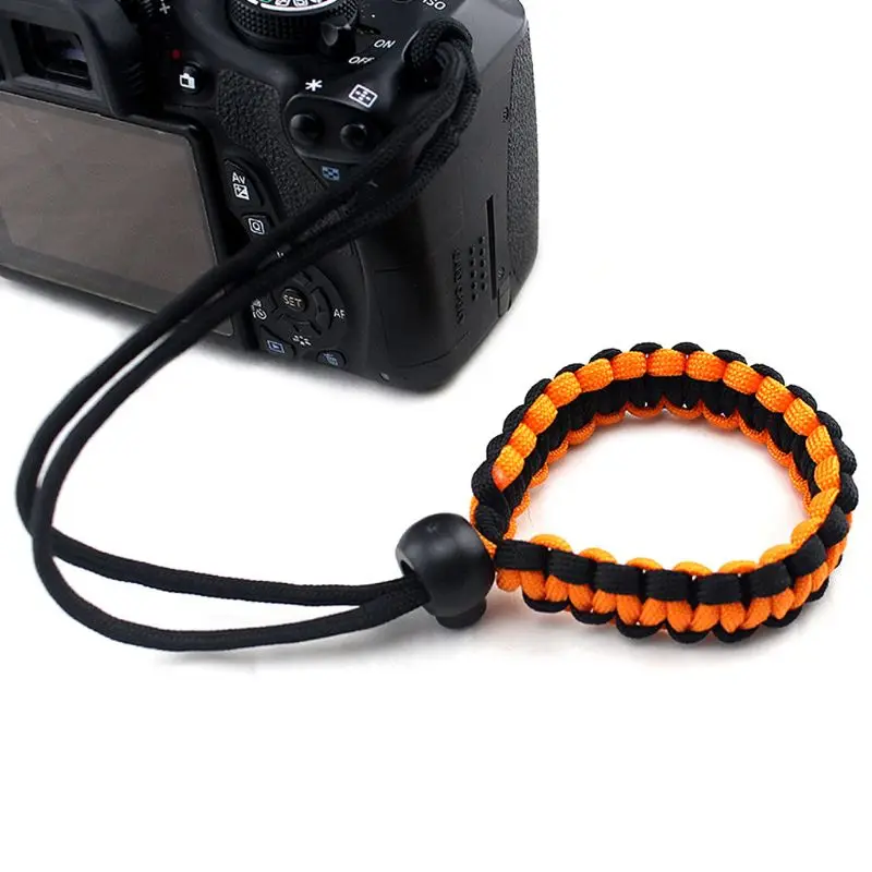 Нейлоновый плетеный браслет Paracord для цифровой камеры ручной ремешок Nikon Canon Sony