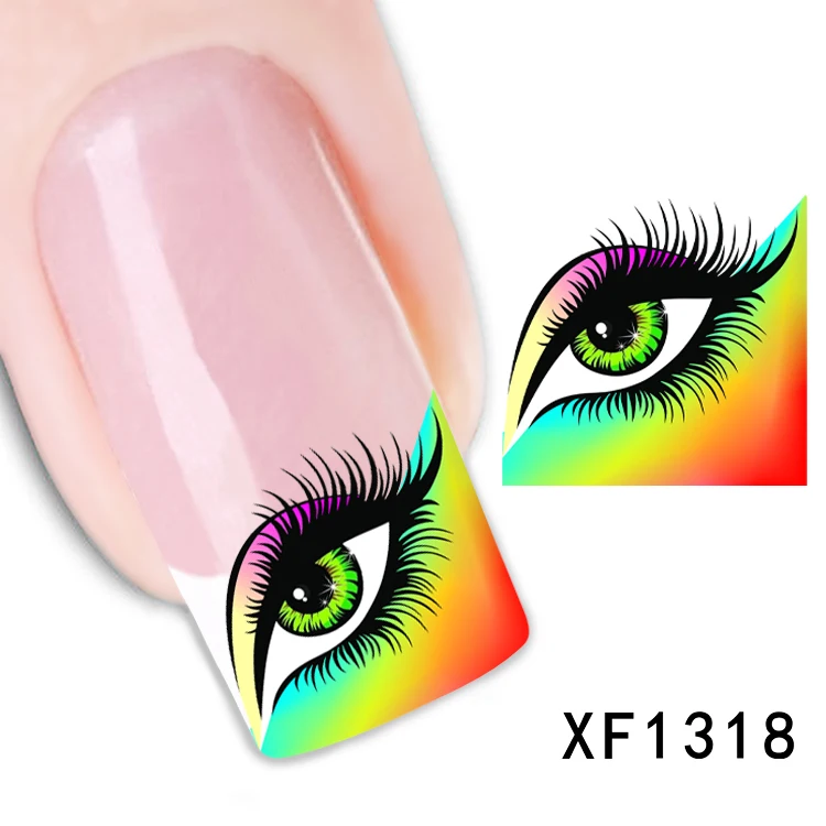 

XF1318 1 Sheet 2016 New Water Transfer Sticker Nail Art Decal Nails Wraps Temporary Tattoos Watermark Nail Tools Manicure Beauty