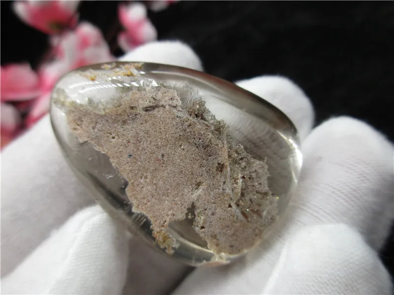 Натуральный белый Phantom Quartz капли воды камень призрак минерал сад кристалл Chorite