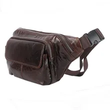Мужская поясная сумка-кошелек, сумка из натуральной воловьей кожи, винтажная сумка-мессенджер на плечо, нагрудная сумка, поясная сумка