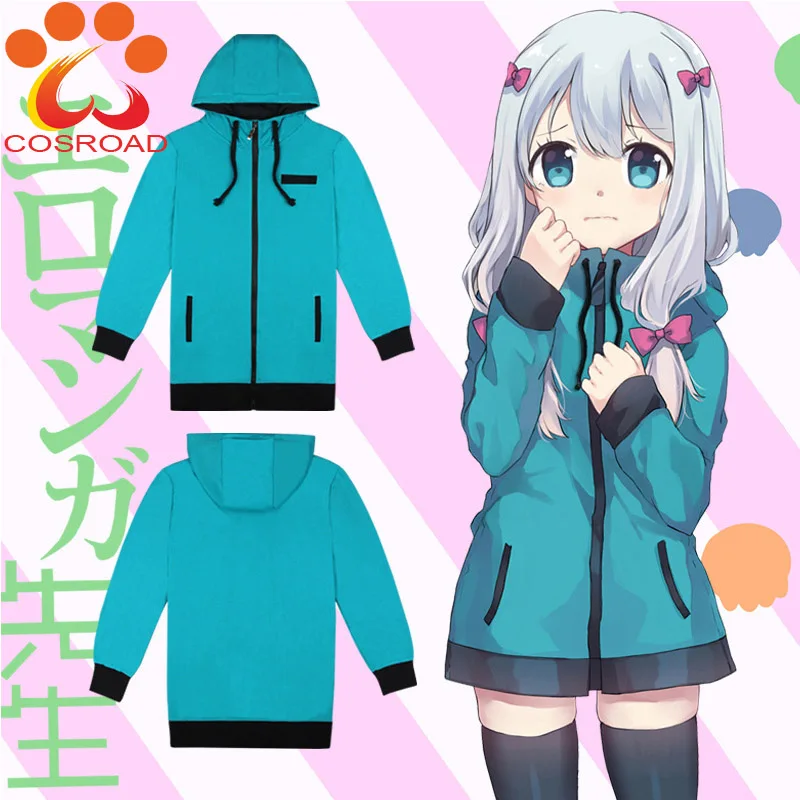 Cosroad аниме &quoteromanga Sensei&quot Izumi Sagiri куртка с капюшоном косплей женские костюмы на