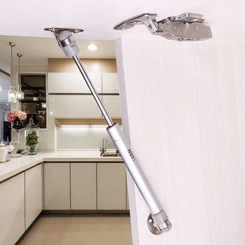 100N 10kg Copper Force Cabinet Door Lift Support Gas Strut Hydraulic Spring Hinge Kitchen Cupboard Hinge Furniture Hardware