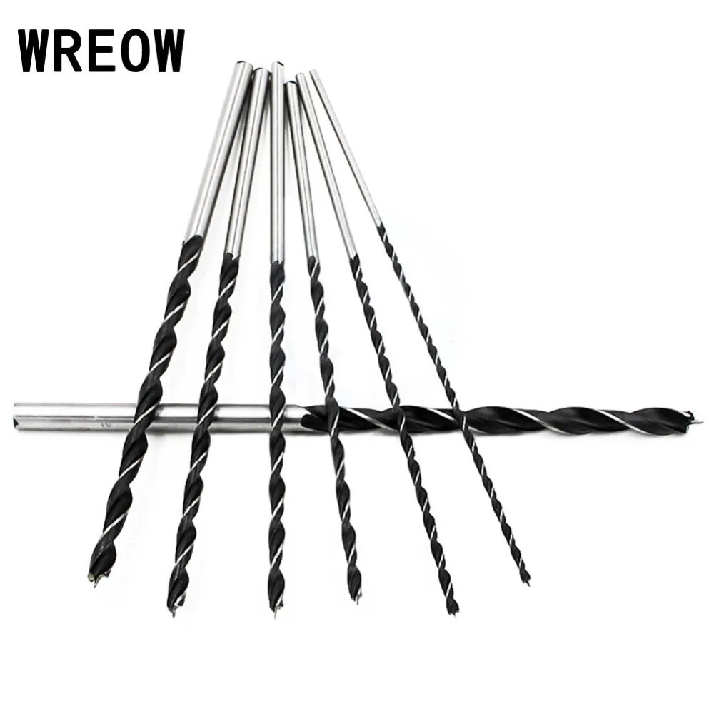 7pc 300mm Extra Long WoodWork Twist Drill Bit Micro Aluminum Hand Drill