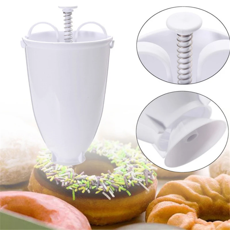 

VOGVIGO Food Grade Plastic Doughnut Donut Maker Machine Mold Kitchen Pastry Making Bake Ware DIY Baking Tool Kitchen Accessori