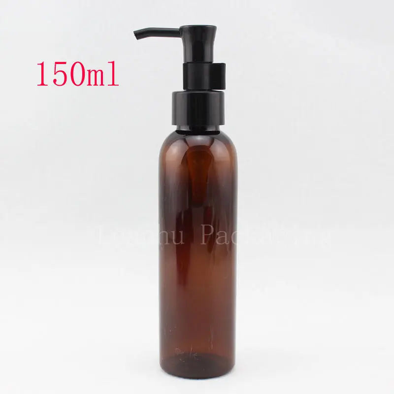 Buy 150ml empty brown plastic cleansing oil pump