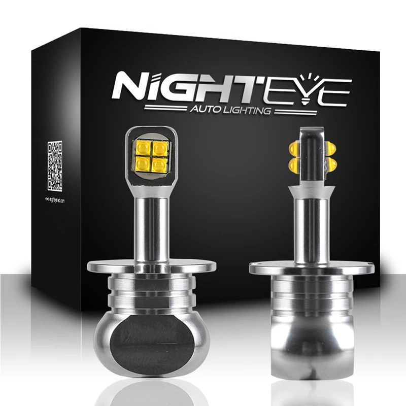 Nighteye H3 Led Luz De Nevoeiro L mpadas Chip Carro Luzes Led 12v 6000k 