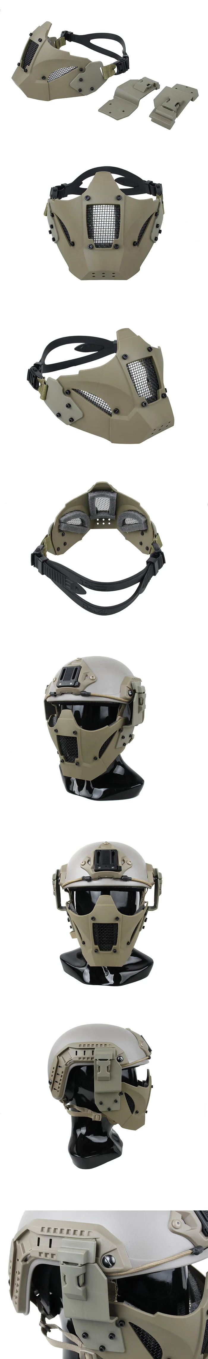 military airsoft AR15 tactical paintball accessories hunting protective men half face JAY FAST MASK for fast helmet for hunting (2)
