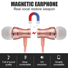 Наушники 3,5 мм, магнитные наушники, Hi-Fi стерео спортивные наушники с микрофоном, микрофон, регулировка громкости для телефона, Mp3/4