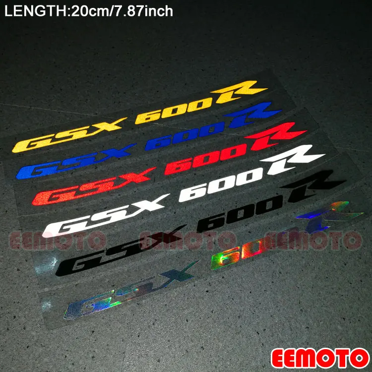 

Motorcycle body Wheel Rims Fairing Helmet Tank Pad Label logo reflective Stickers Decals For SUZUKI GSX 600R GSX600R