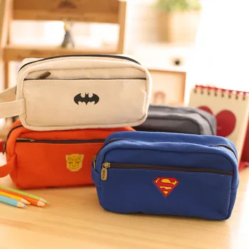 

New Avengers canvas Pencil Case High-capacity Stationery Box Student Pencil Bag School Supply Gift