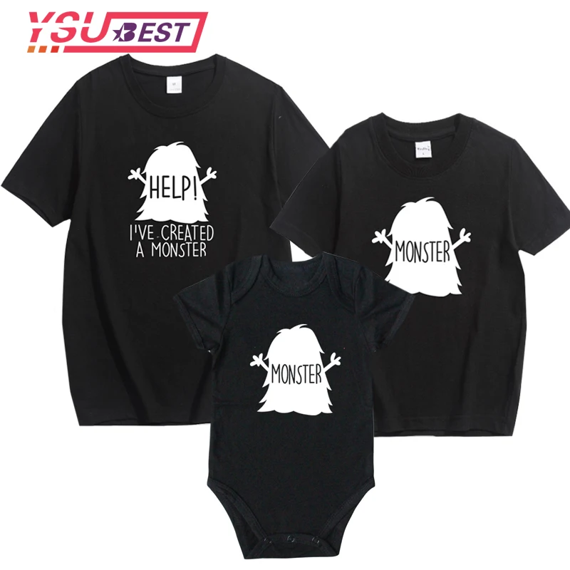 Neue Vater Sohn Jungen Kinder T Shirts Familie Passenden Outfits Brief Familie Aussehen Passenden Kleidung Kurzarm Tops Familie Kostüme